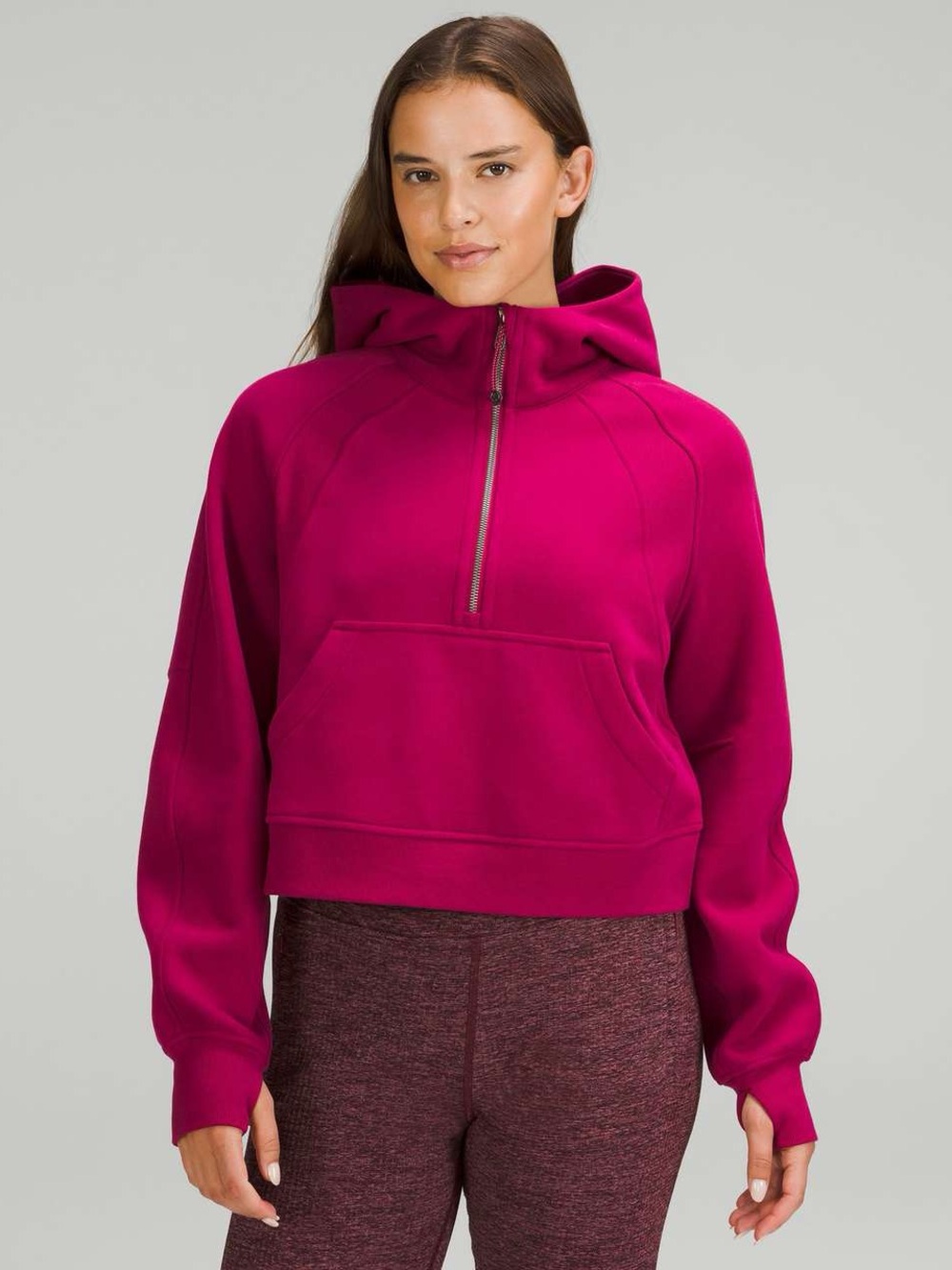 Lululemon Scuba Oversized Half-Zip Hoodie Pomegranate